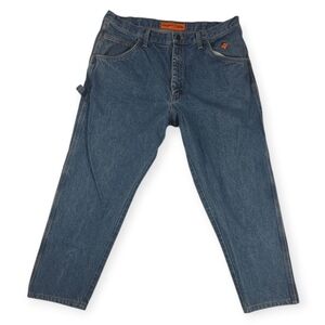 Wrangler Flame Resistant Jeans Riggs WorkWear Men's 38x30 Blue Carpenter